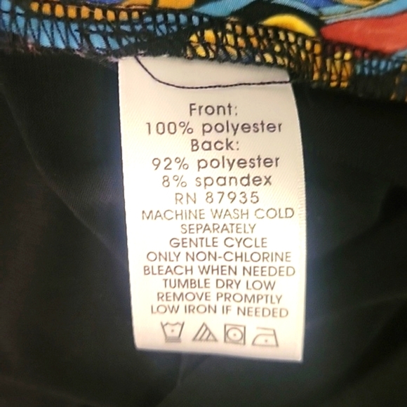 George Simonton Status Print Woven Front Knit Back Shirt 2X - Picture 6 of 6